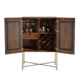 Cosmopolitan 39" Bar Cabinet in Honey Brown by Home Trends & Design at Eve Furniture