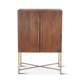 Cosmopolitan 39" Bar Cabinet in Honey Brown by Home Trends & Design at Eve Furniture