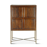 Cosmopolitan 39" Bar Cabinet in Honey Brown by Home Trends & Design at Eve Furniture