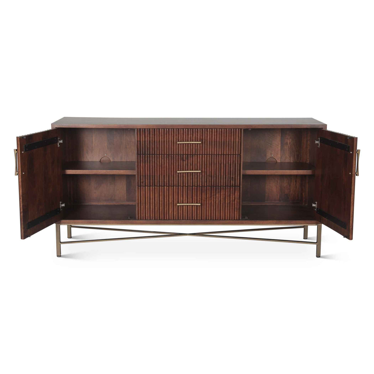 Cosmopolitan 68" Sideboard in Honey Brown by Home Trends & Design at Eve Furniture