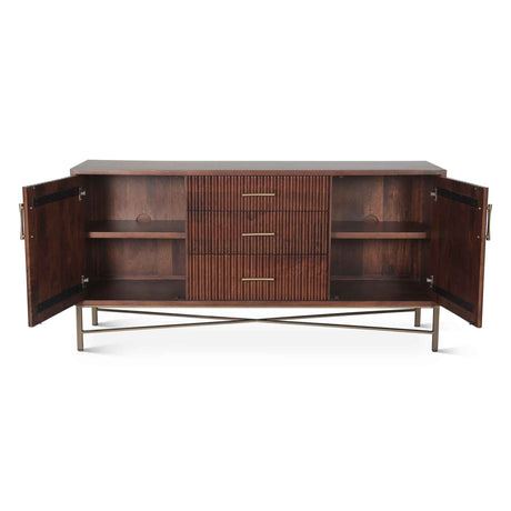 Cosmopolitan 68" Sideboard in Honey Brown by Home Trends & Design at Eve Furniture