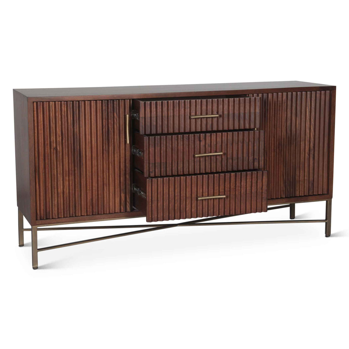 Cosmopolitan 68" Sideboard in Honey Brown by Home Trends & Design at Eve Furniture
