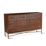 Cosmopolitan 69" Six Drawer Dresser in Honey Brown by Home Trends & Design at Eve Furniture
