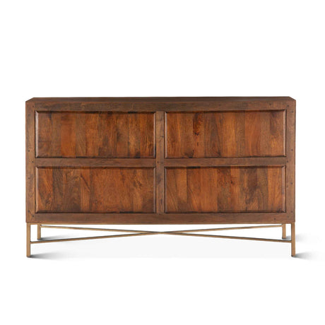 Cosmopolitan 69" Six Drawer Dresser in Honey Brown by Home Trends & Design at Eve Furniture