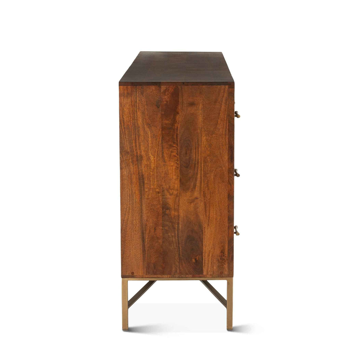 Cosmopolitan 69" Six Drawer Dresser in Honey Brown by Home Trends & Design at Eve Furniture