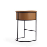 Cosmopolitan Barstool in Camel and Black (set of 2) by Manhattan Comfort at Eve Furniture