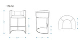 Cosmopolitan Barstool in Camel and Black (set of 3) by Manhattan Comfort at Eve Furniture
