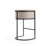 Cosmopolitan Barstool in Cream and Black by Manhattan Comfort at Eve Furniture
