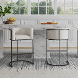 Cosmopolitan Barstool in Cream and Black (set of 2) by Manhattan Comfort at Eve Furniture