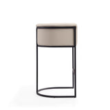 Cosmopolitan Barstool in Cream and Black (set of 2) by Manhattan Comfort at Eve Furniture