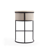 Cosmopolitan Barstool in Cream and Black (set of 2) by Manhattan Comfort at Eve Furniture