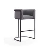 Cosmopolitan Barstool in Grey and Black (set of 2) by Manhattan Comfort at Eve Furniture