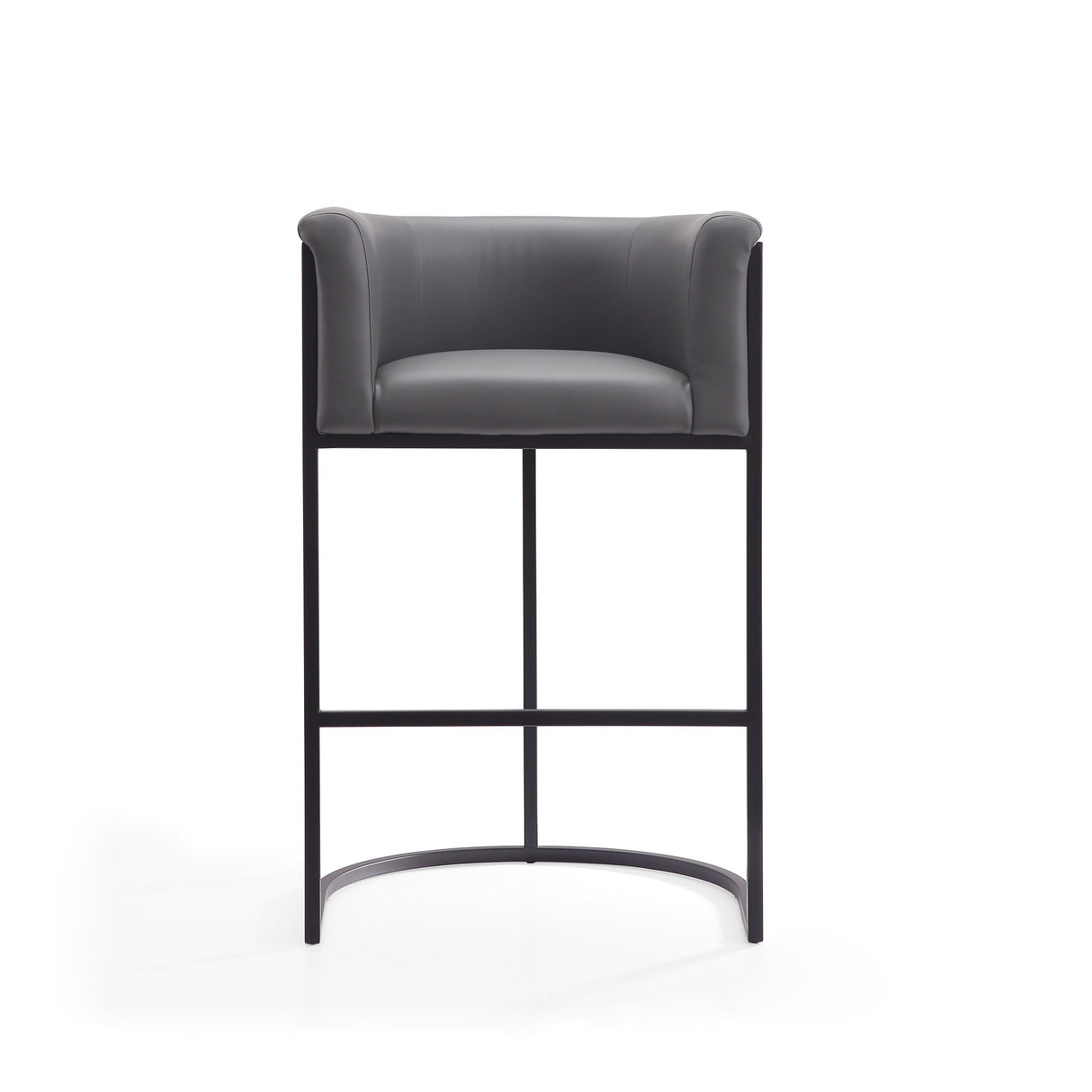 Cosmopolitan Barstool in Grey and Black (set of 2) by Manhattan Comfort at Eve Furniture