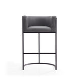 Cosmopolitan Barstool in Grey and Black (set of 2) by Manhattan Comfort at Eve Furniture