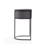Cosmopolitan Barstool in Grey and Black (set of 2) by Manhattan Comfort at Eve Furniture