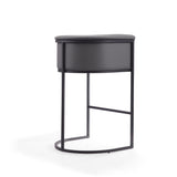 Cosmopolitan Barstool in Grey and Black (set of 2) by Manhattan Comfort at Eve Furniture