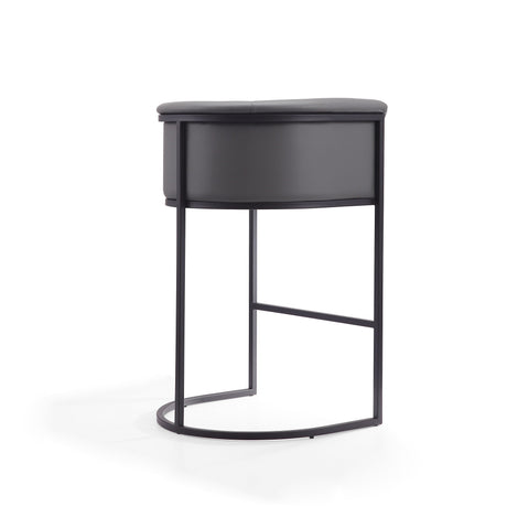 Cosmopolitan Barstool in Grey and Black (set of 2) by Manhattan Comfort at Eve Furniture