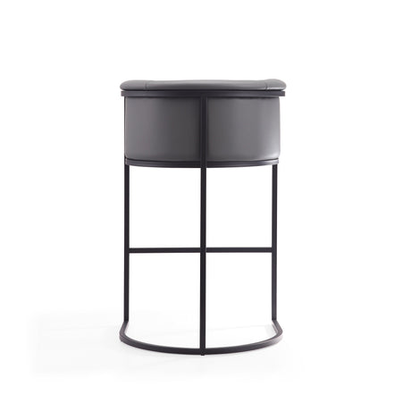 Cosmopolitan Barstool in Grey and Black (set of 2) by Manhattan Comfort at Eve Furniture