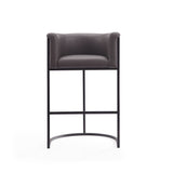 Cosmopolitan Barstool in Pebble and Black (set of 2) by Manhattan Comfort at Eve Furniture