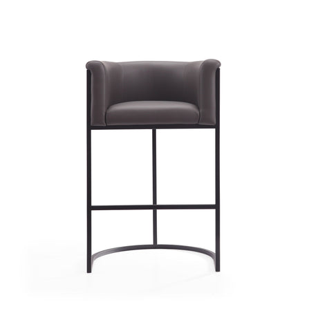 Cosmopolitan Barstool in Pebble and Black (set of 3) by Manhattan Comfort at Eve Furniture