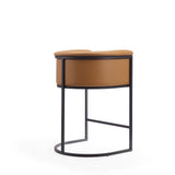 Cosmopolitan Counter Stool in Camel and Black by Manhattan Comfort at Eve Furniture