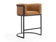 Cosmopolitan Counter Stool in Camel and Black by Manhattan Comfort at Eve Furniture