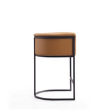 Cosmopolitan Counter Stool in Camel and Black (set of 2) by Manhattan Comfort at Eve Furniture
