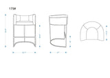 Cosmopolitan Counter Stool in Cream and Black by Manhattan Comfort at Eve Furniture