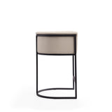 Cosmopolitan Counter Stool in Cream and Black by Manhattan Comfort at Eve Furniture