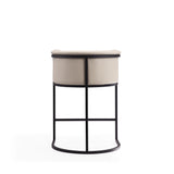 Cosmopolitan Counter Stool in Cream and Black by Manhattan Comfort at Eve Furniture