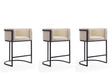 Cosmopolitan Counter Stool in Cream and Black (set of 3) by Manhattan Comfort at Eve Furniture
