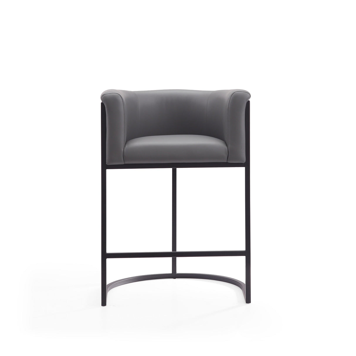 Cosmopolitan Counter Stool in Grey and Black by Manhattan Comfort at Eve Furniture