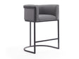 Cosmopolitan Counter Stool in Grey and Black by Manhattan Comfort at Eve Furniture
