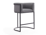 Cosmopolitan Counter Stool in Grey and Black by Manhattan Comfort at Eve Furniture