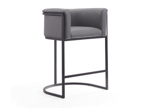 Cosmopolitan Counter Stool in Grey and Black by Manhattan Comfort at Eve Furniture