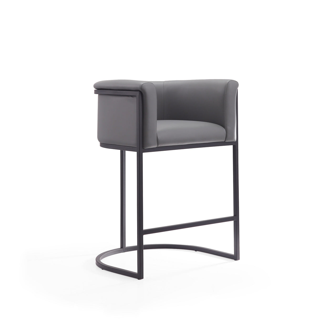 Cosmopolitan Counter Stool in Grey and Black (set of 2) by Manhattan Comfort at Eve Furniture