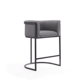 Cosmopolitan Counter Stool in Grey and Black (set of 2) by Manhattan Comfort at Eve Furniture