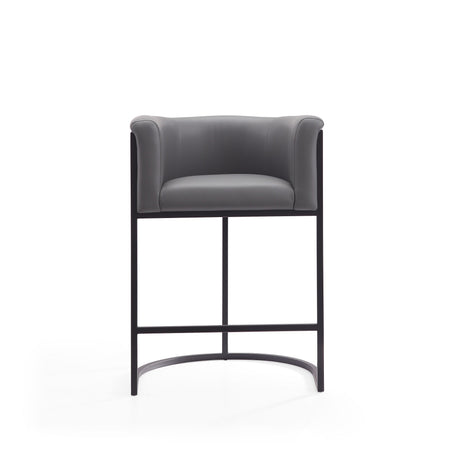 Cosmopolitan Counter Stool in Grey and Black (set of 2) by Manhattan Comfort at Eve Furniture