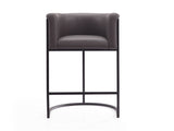 Cosmopolitan Counter Stool in Pebble and Black by Manhattan Comfort at Eve Furniture