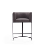 Cosmopolitan Counter Stool in Pebble and Black (set of 2) by Manhattan Comfort at Eve Furniture