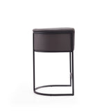 Cosmopolitan Counter Stool in Pebble and Black (set of 2) by Manhattan Comfort at Eve Furniture