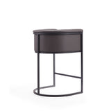 Cosmopolitan Counter Stool in Pebble and Black (set of 2) by Manhattan Comfort at Eve Furniture