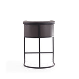 Cosmopolitan Counter Stool in Pebble and Black (set of 2) by Manhattan Comfort at Eve Furniture
