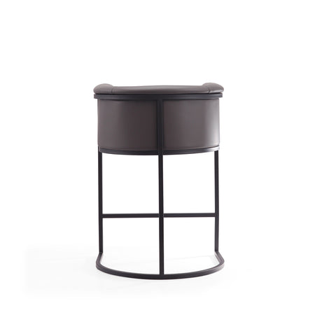 Cosmopolitan Counter Stool in Pebble and Black (set of 3) by Manhattan Comfort at Eve Furniture