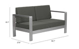 Cosmopolitan Dark Gray Outdoor Sofa by Zuomod at Eve Furniture