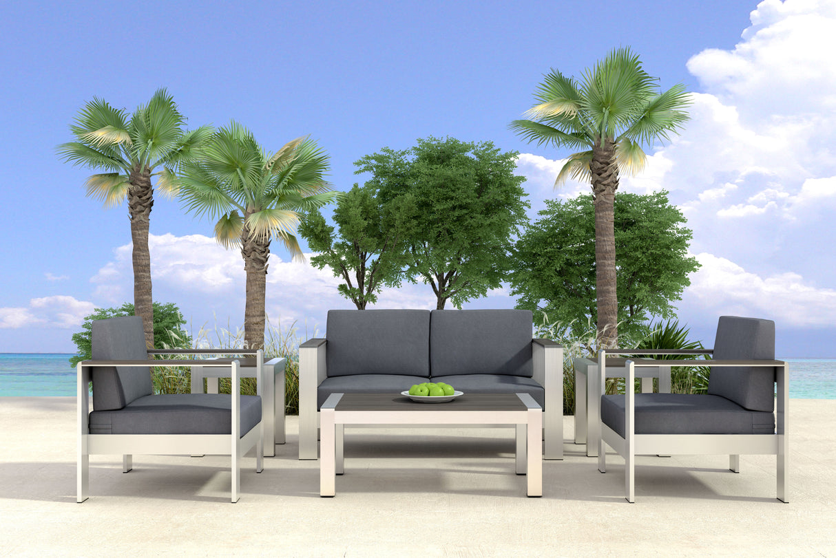 Cosmopolitan Dark Gray Outdoor Sofa by Zuomod at Eve Furniture