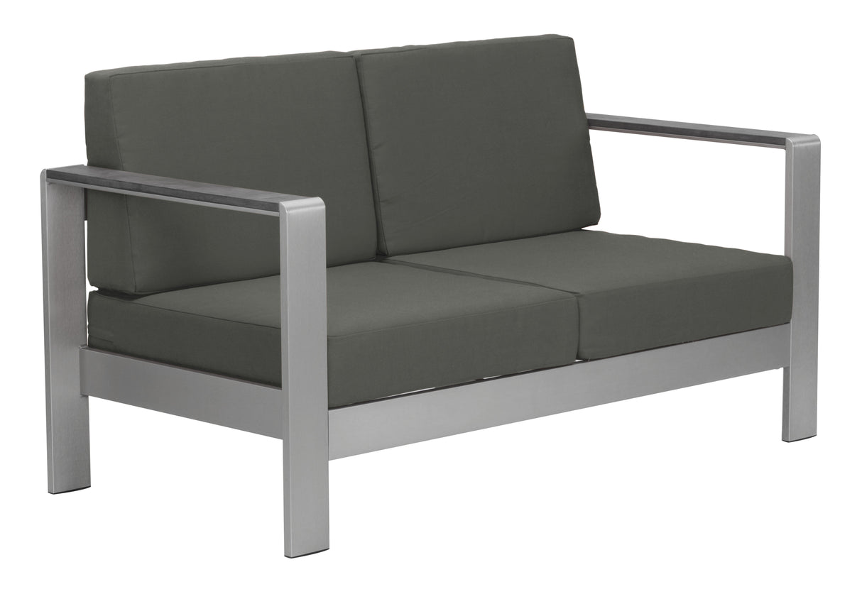 Cosmopolitan Dark Gray Outdoor Sofa by Zuomod at Eve Furniture
