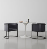 Cosmopolitan Dining Chair in Black (set of 2) by Manhattan Comfort at Eve Furniture