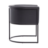 Cosmopolitan Dining Chair in Black (set of 2) by Manhattan Comfort at Eve Furniture