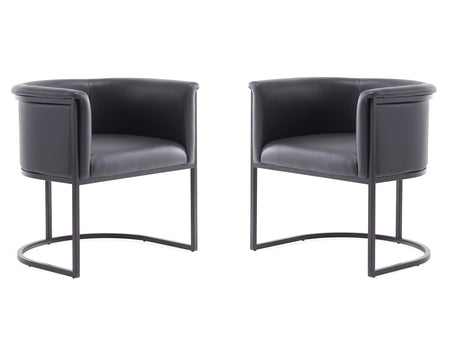 Cosmopolitan Dining Chair in Black (set of 2) by Manhattan Comfort at Eve Furniture